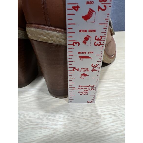 Coach Nikol Leather Lace Up High Heels Bootie Brown Womens Size 9.5B Q1666 - Picture 12 of 12